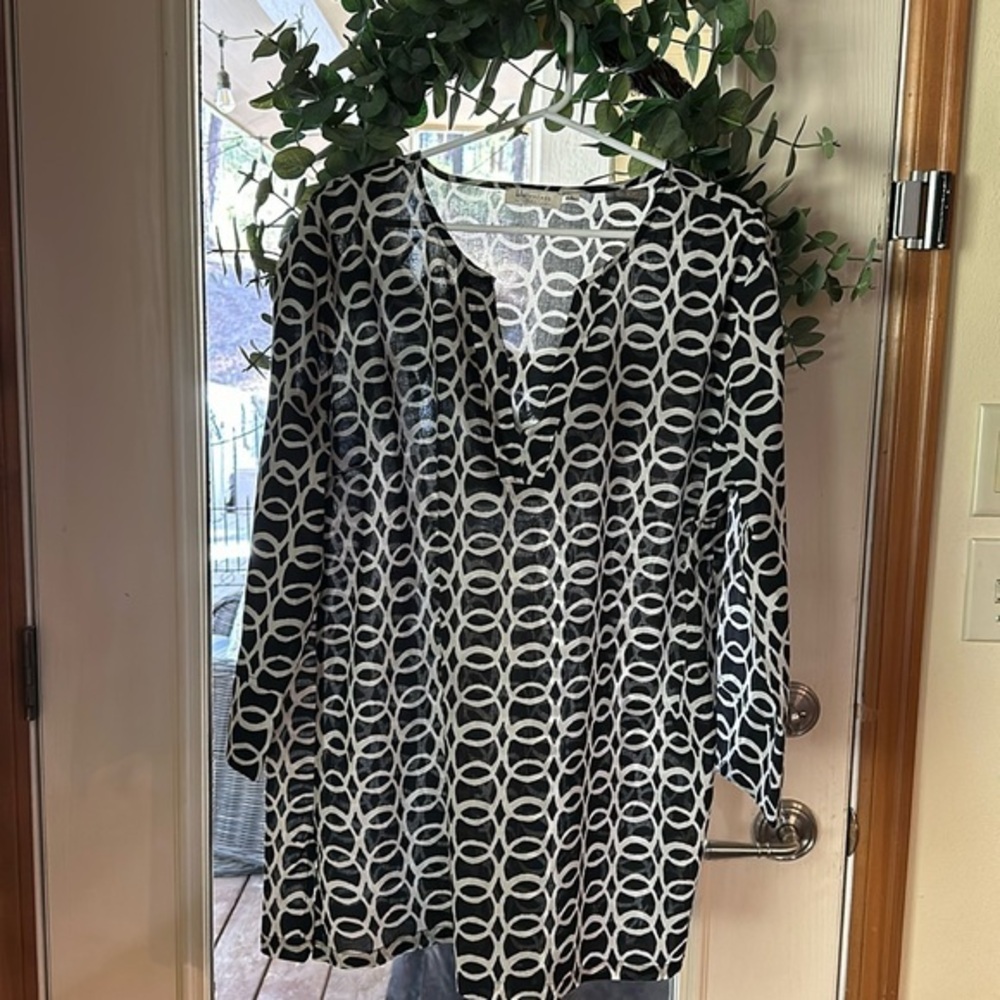 Caftan Swimwear Coverup White Lotus Style, size large